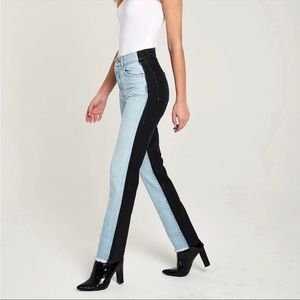 REVICE Denim Two Tone Ex-Boyfriend Harlow Celebrity Fit Jeans Size 28